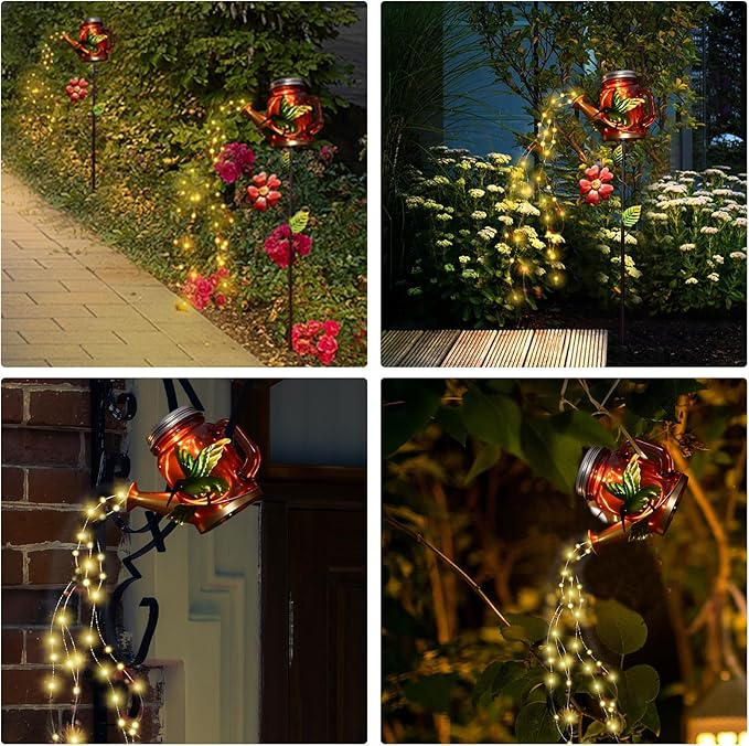 Solar Hummingbird Garden Statue Light, Outdoor Decor