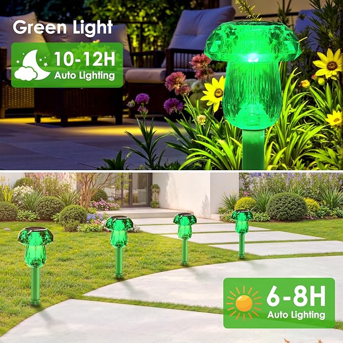 8-Pack Solar Landscape Lights for Driveway