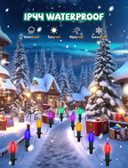 9 LED Christmas Twinkle Lights, 38ft Waterproof for Patio