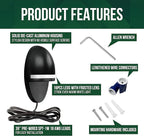 Solar Dock Lights, Black Waterproof LED