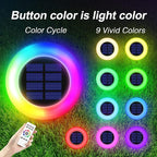 6-Pack Solar Ground Disk Lights, Waterproof LED