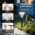 Cold White Solar Pathway Lights 6-Pack, Walkway LED