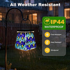 Classic Mosaic Solar Lanterns for Garden, Waterproof LED