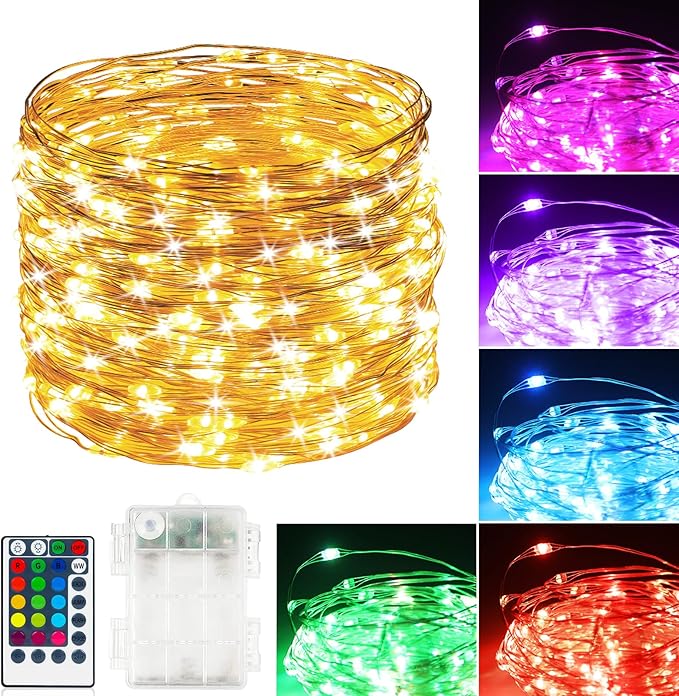 120 LED Christmas Twinkle Lights, 39ft Waterproof for Patio