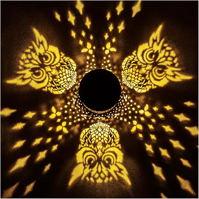 Owl Solar Lanterns Outdoor Waterproof Hanging Solar Lights Owl Gifts for Women Men Metal Decorative LED Owl Lanterns for Garden Decor,Yard,Patio,Lawn,Tabletop,Pathway,Landscape
