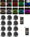12-Pack Flat Solar Garden Lights, Waterproof LED