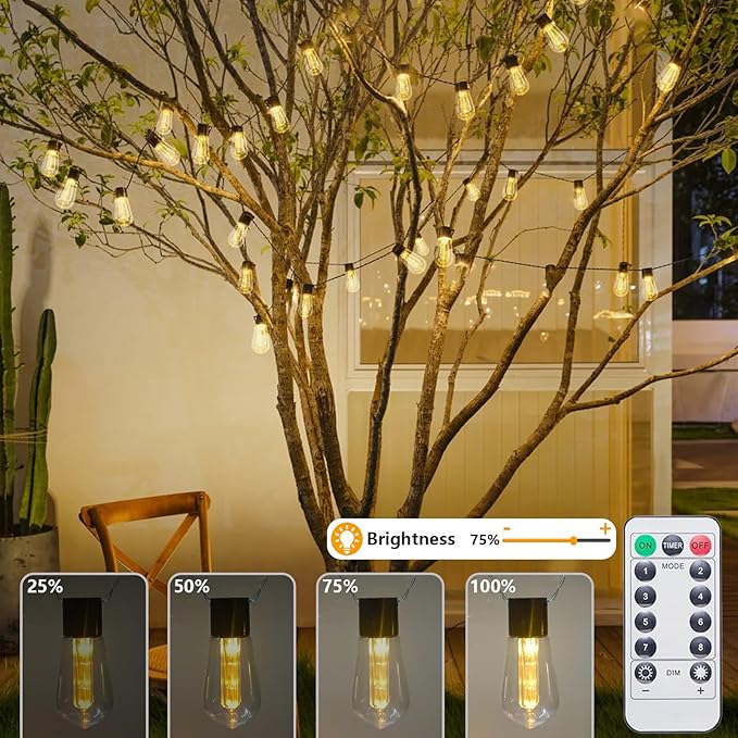 8ft Christmas LED String Lights, Waterproof Timer Lights