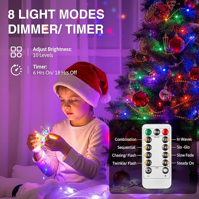 Christmas Fairy Lights 2-Pack, Battery Twinkle Lights