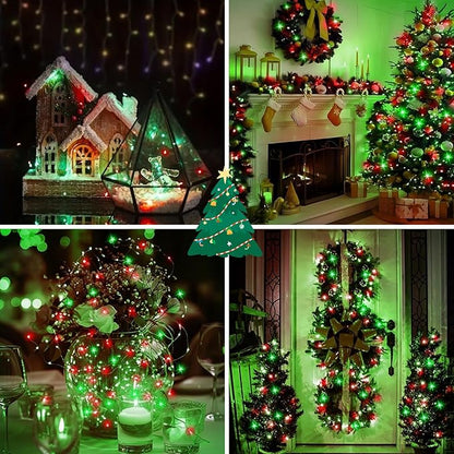 4-Pack 240 LED Christmas Twinkle Lights, 80ft Waterproof for Porch