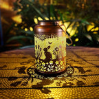Classic Rabbit Solar Lanterns for Patio, Waterproof LED