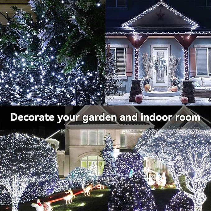 Christmas String Lights, 33ft 100 LED Waterproof Twinkle Lights