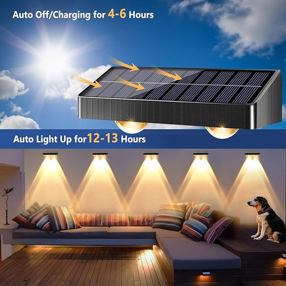 Brizled Solar Fence Lights Outdoor, 6 Modes 2700/4500/6500K 250ml Fence Solar Lights, IP65 Waterproof Outdoor Wall Light Landscape Lighting for Backyard Garden Patio Deck Railing Wall Poolside, 8 Pack
