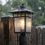 Black Deck Post Cap Lights, Solar LED