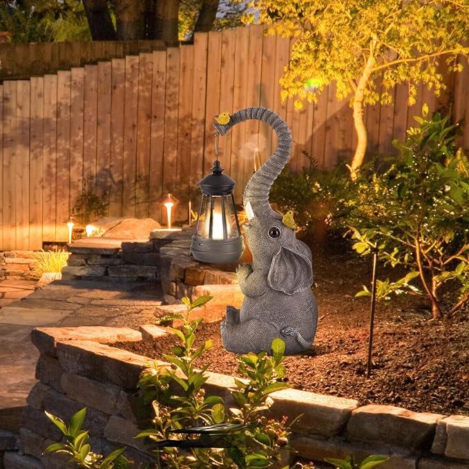 Solar Bird Statue Light, Yard Decor