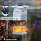 Solar Post Cap Lights 2-Pack, Waterproof LED