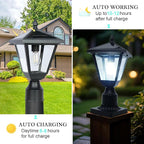 Solar Post Cap Lights, Warm White Waterproof