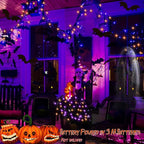 Halloween Backyard String Lights 2-Pack, 66ft 200 LED Waterproof
