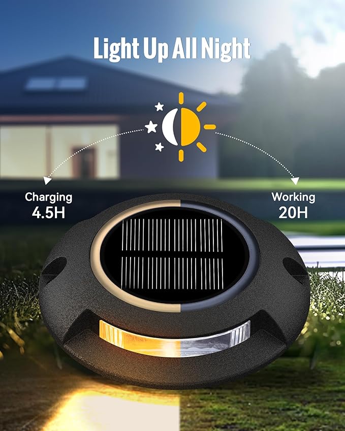 Solar Gutter Lights 12-Pack, Waterproof LED