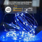12-Pack 20 LED Christmas Twinkle Lights, Waterproof for Porch