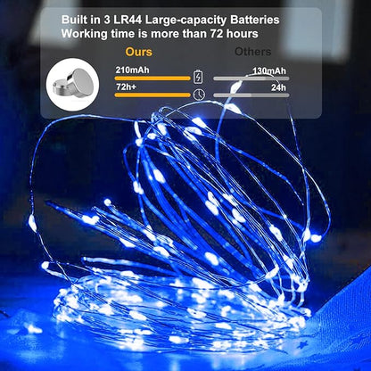 12-Pack 20 LED Christmas Twinkle Lights, Waterproof for Porch