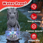 Solar Crackle Statue Light, Yard Decor