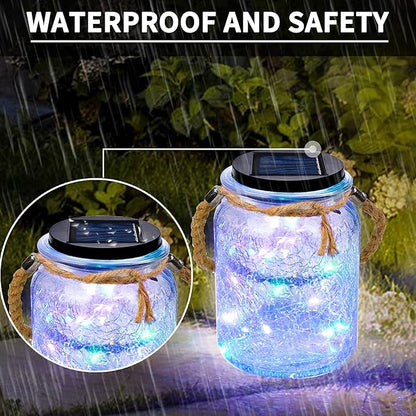 Solar Mason Jar Lid Lights 3.15 in Silicone Edge LED Replacement Top, Colorful Waterproof Light Parts for Outdoor Garden Lanterns, 3 Pack