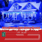 4-Pack 200 LED Christmas Twinkle Lights, 66ft Waterproof for Patio