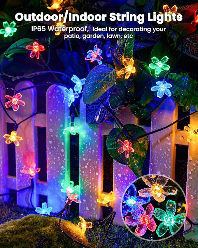 Christmas LED String Lights, Waterproof Timer Lights