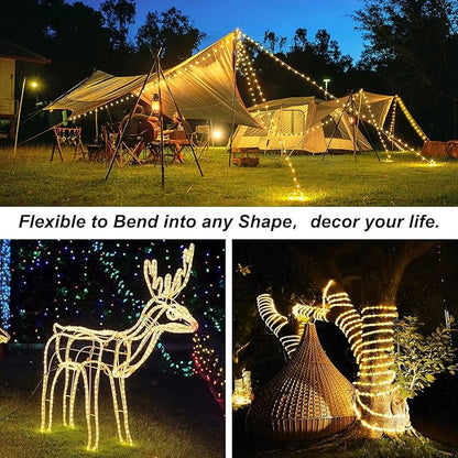 Remote Control Rope Lights, 33ft Color-Changing LED