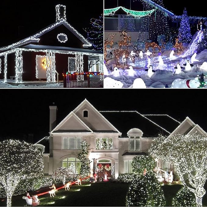 Christmas Porch String Lights, 66ft 200 LED Waterproof