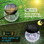 6-Pack Globe Solar Lanterns, Waterproof LED Patio Lights