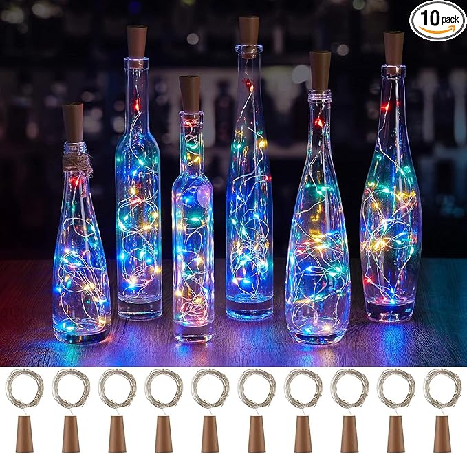 10-Pack 20 LED Christmas Twinkle Lights, Waterproof for Backyard