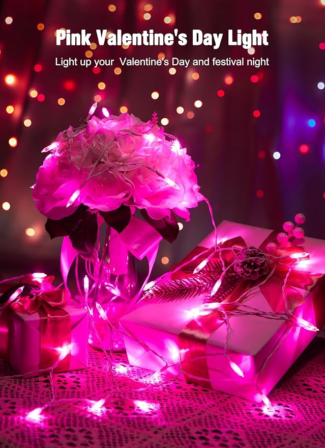 Christmas String Lights, 8ft 20 LED Waterproof Twinkle Lights