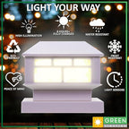 2-Pack Solar Post Cap Lights, White Waterproof