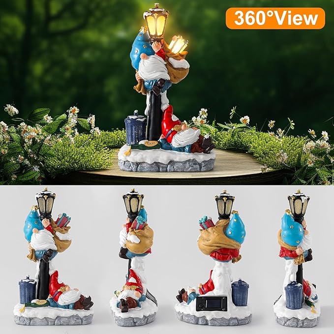 Gnome Solar Lawn Figurine Light, Waterproof