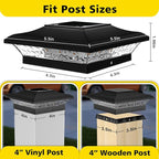 Solar Post Cap Lights, RGB Waterproof