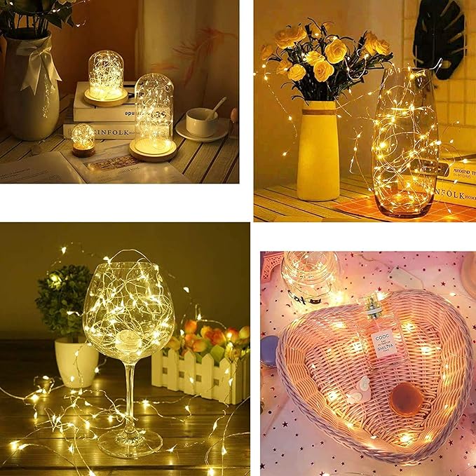 Christmas Fairy Lights 24-Pack, 2ft 30 LED Battery Twinkle Lights