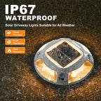 Solar Dock Lights 12-Pack, Waterproof LED