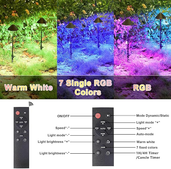 6-Pack Solar Pathway Lights, Waterproof LED Garden Lights