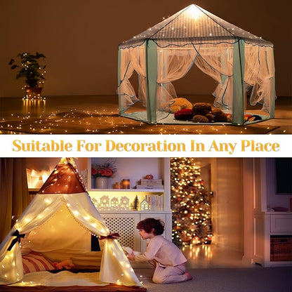 200 LED Christmas Twinkle Lights, 67ft Waterproof for Porch