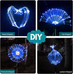 Blue Solar Pathway Lights 2-Pack, Yard LED