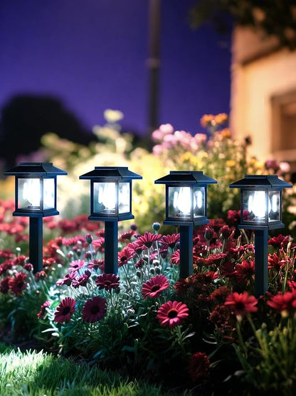 16-Pack Solar Lights Outdoor (Extra-Bright & Smart Auto On/Off), Solar Powered Garden Lights, Waterproof Solar Pathway Lights for Landscape, Path, Yard, Patio, Driveway, Walkway Decor (Cool White)