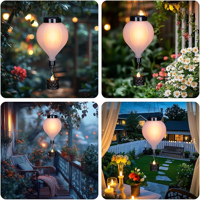 Solar Garden Lanterns, Garden Hanging LED Decor
