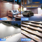 Sleek Solar Patio Lights 4-Pack, Multi-Color LED