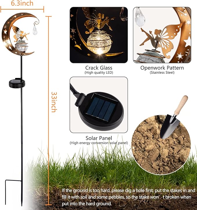 Warm White Solar Path Lights, Outdoor Walkway LED