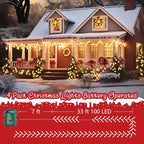 Christmas Fairy Lights 4-Pack, 132ft 400 LED Battery Twinkle Lights