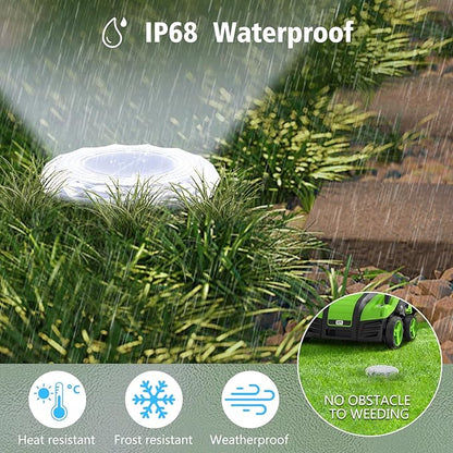 echosari Solar Ground Lights 6 Pack, Upgraded Solar Garden Lights Auto ON/Off Landscape Lighting Outdoor In-Ground Lights Waterproof Long Lasting for Pathway Walkway Patio (Cool White)