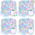 4-Pack Outdoor String Lights, 20ft Multicolor Waterproof LED