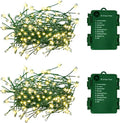 2-Pack 200 LED Christmas Twinkle Lights, 20ft Waterproof for Patio