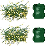 2-Pack 200 LED Christmas Twinkle Lights, 20ft Waterproof for Patio